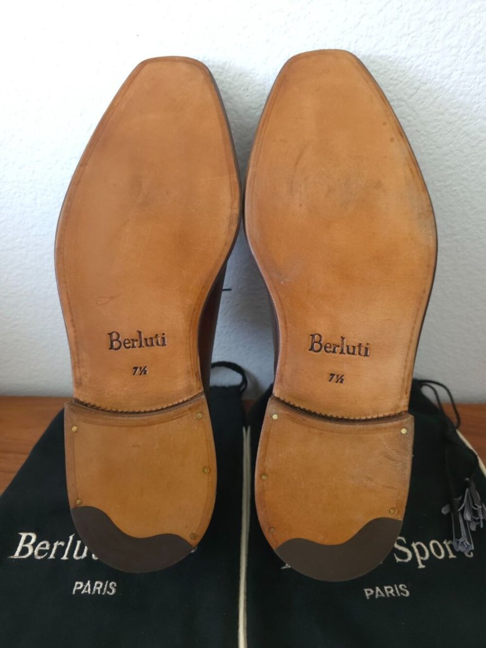 Berluti Richelieu 349 Olga Norwegian Welt Brown Leather Oxford Shoes 7.5 UK - Picture 6 of 13